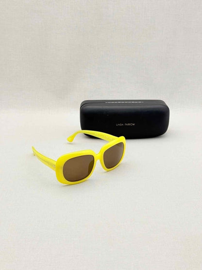 Pre-loved LINDA FARROW Yellow Sunglasses at Reems Closet