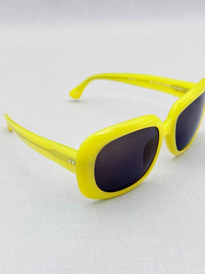 Pre-loved LINDA FARROW Yellow Sunglasses at Reems Closet