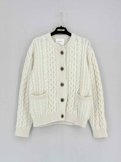 Pre - loved LISA YANG White Cable Knit Size Small Sweater at Reems Closet