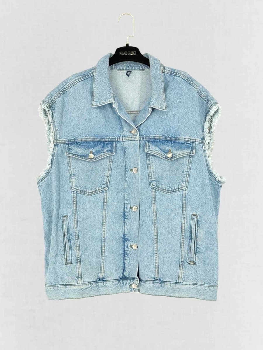 Pre - loved LIU.JO Denim Faded Black Size XLarge Jacket at Reems Closet