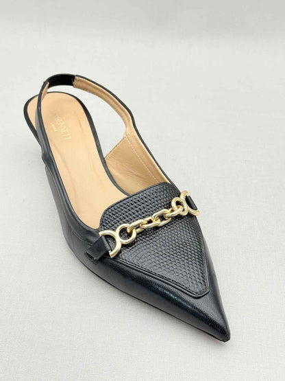 Pre-loved LK BENNETT Black Chain Link Size EU 38 Pumps at Reems Closet