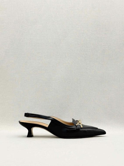 Pre-loved LK BENNETT Black Chain Link Size EU 38 Pumps at Reems Closet
