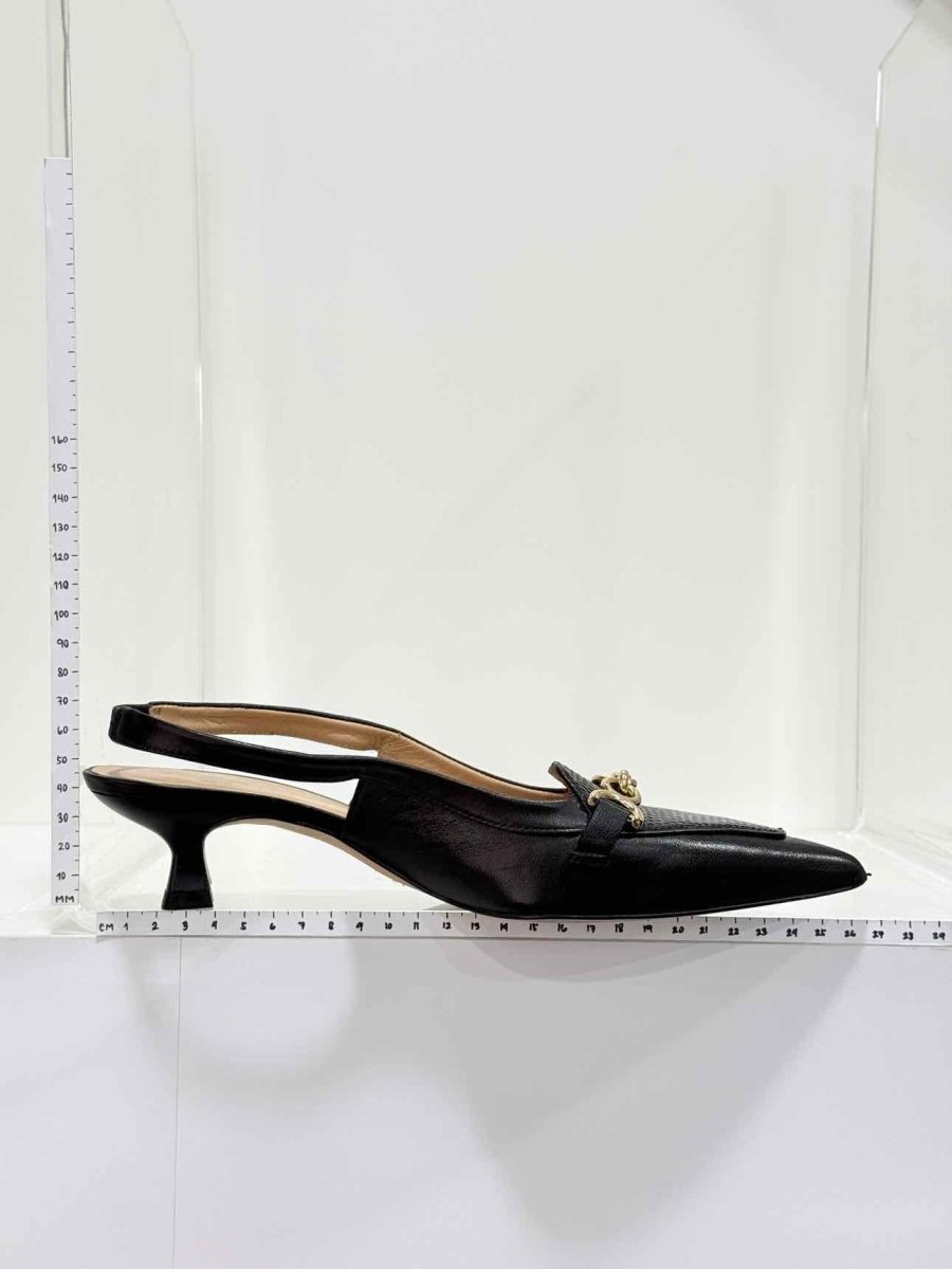 Pre-loved LK BENNETT Black Chain Link Size EU 38 Pumps at Reems Closet
