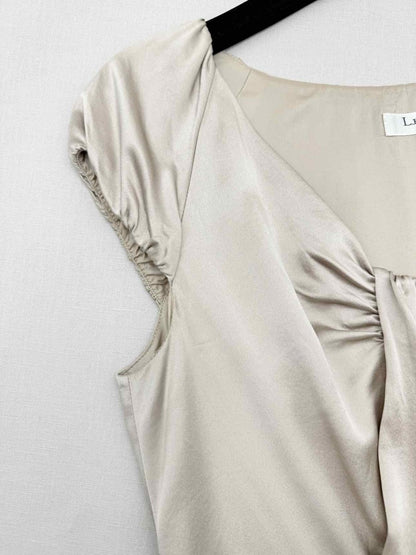 Pre-loved LK BENNETT Khaki Size US 4 Knee Length Dress at Reems Closet