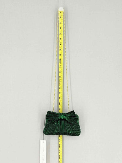 Pre - loved LOEFFLER RANDALL Bow Green Clutch at Reems Closet