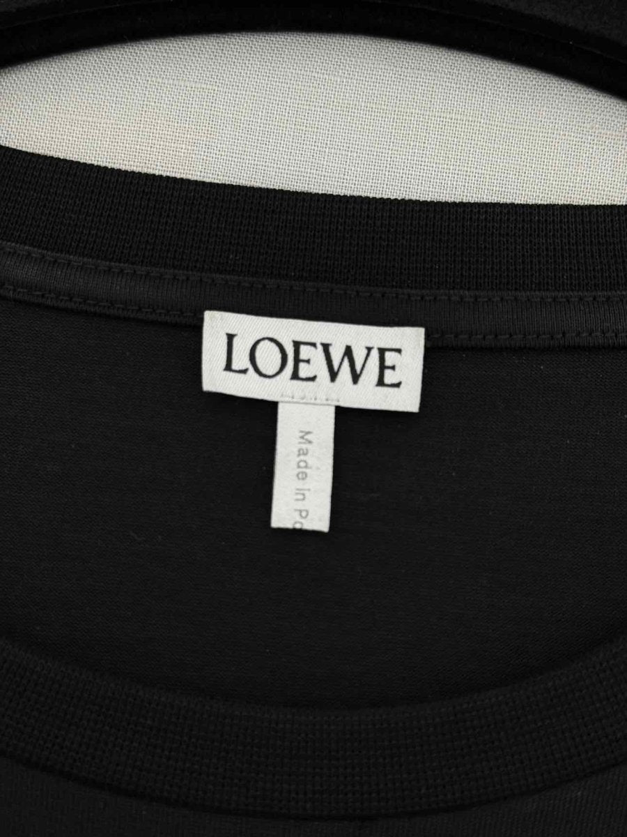 Pre - loved LOEWE Black Logo Embroidered Size XSmall T-shirt at Reems Closet