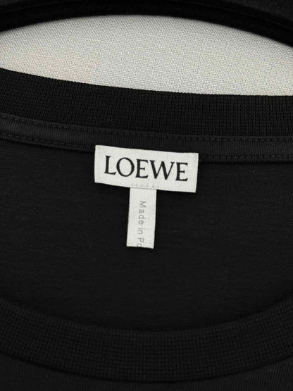 Pre - loved LOEWE Black Logo Embroidered Size XSmall T-shirt at Reems Closet