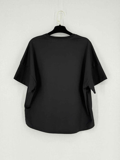 Pre - loved LOEWE Black Logo Embroidered Size XSmall T-shirt at Reems Closet