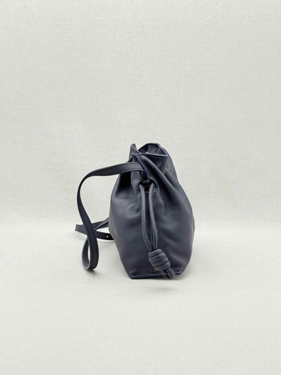 Pre - loved LOEWE Flamenco Black Clutch at Reems Closet