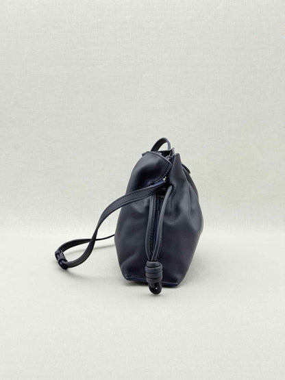 Pre - loved LOEWE Flamenco Black Clutch at Reems Closet