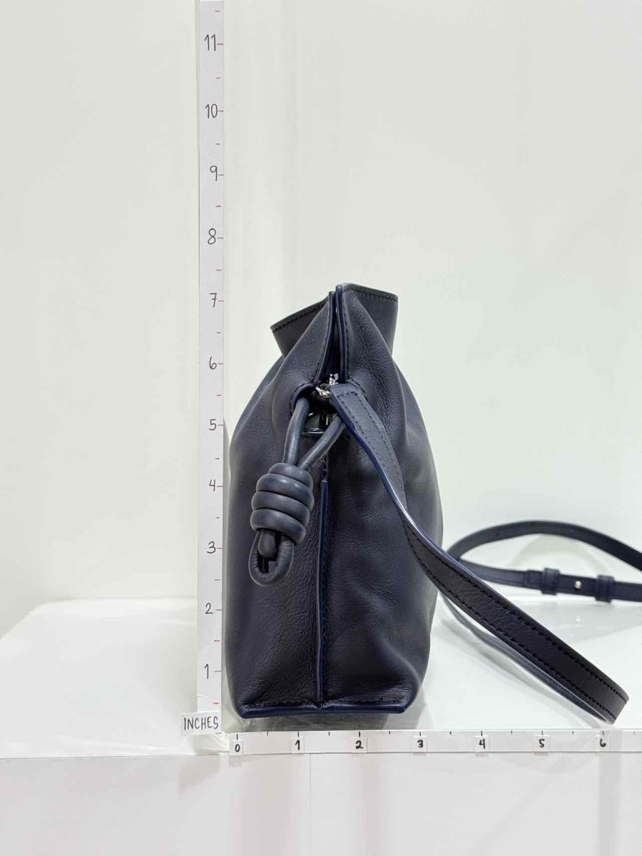 Pre - loved LOEWE Flamenco Black Clutch at Reems Closet