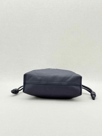 Pre - loved LOEWE Flamenco Black Clutch at Reems Closet