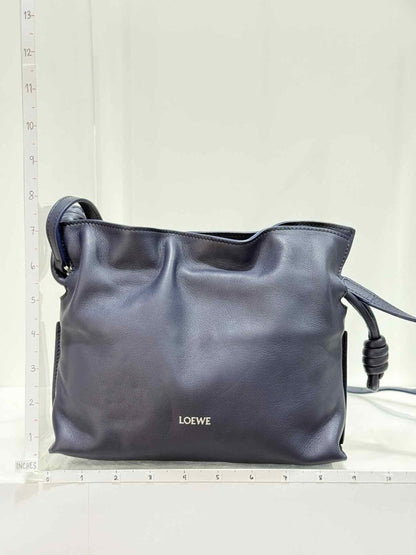 Pre - loved LOEWE Flamenco Black Clutch at Reems Closet