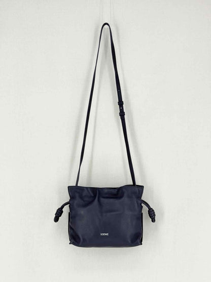 Pre - loved LOEWE Flamenco Black Clutch at Reems Closet