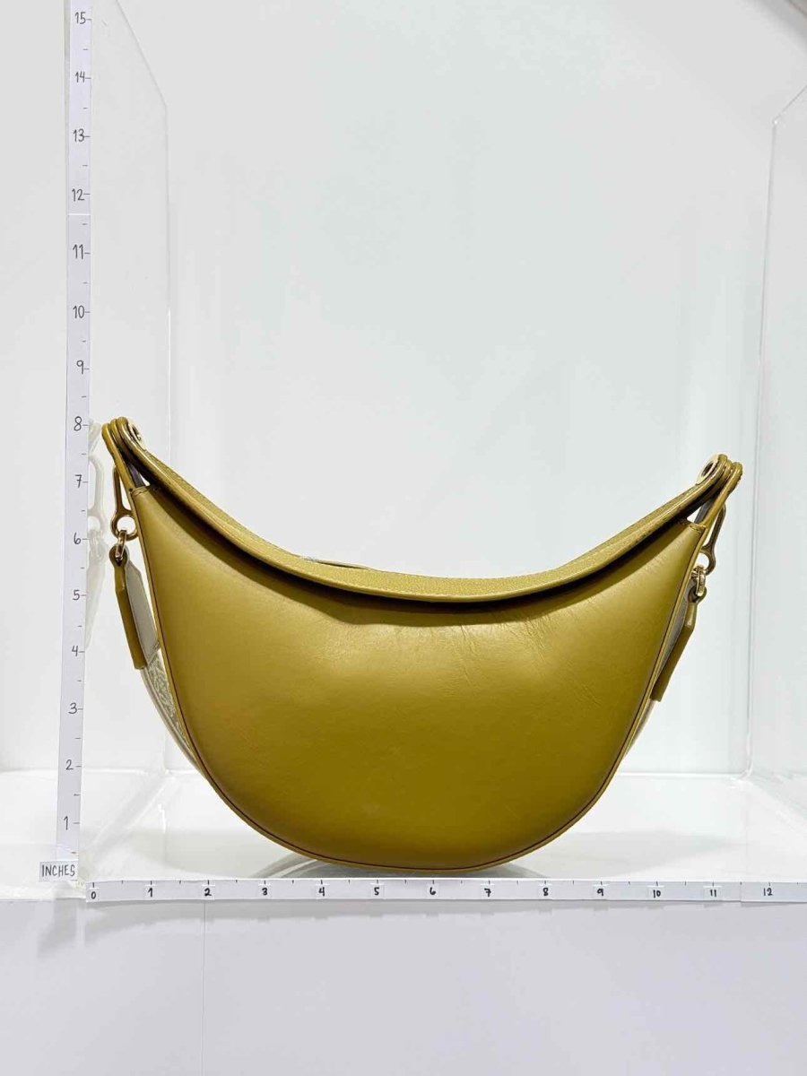 Pre - loved LOEWE Luna Olive Green Hobo bag at Reems Closet