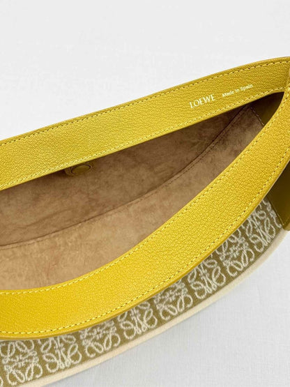 Pre - loved LOEWE Luna Olive Green Hobo bag at Reems Closet