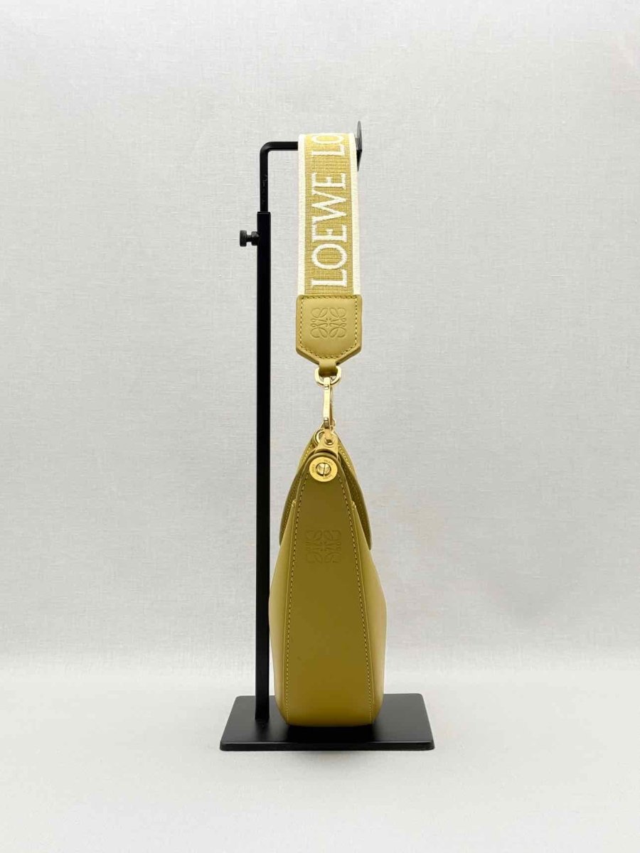 Pre - loved LOEWE Luna Olive Green Hobo bag at Reems Closet