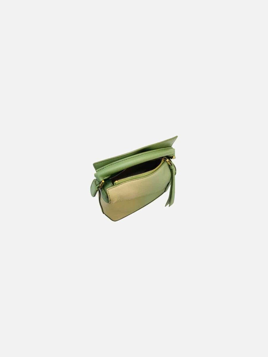 Pre - loved LOEWE Paula's Ibiza Green Crossbody at Reems Closet