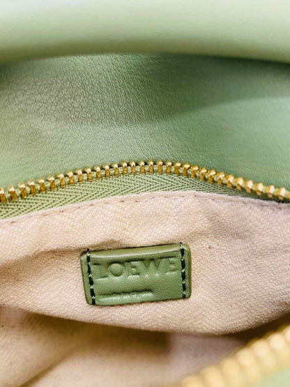 Pre - loved LOEWE Paula's Ibiza Green Crossbody at Reems Closet