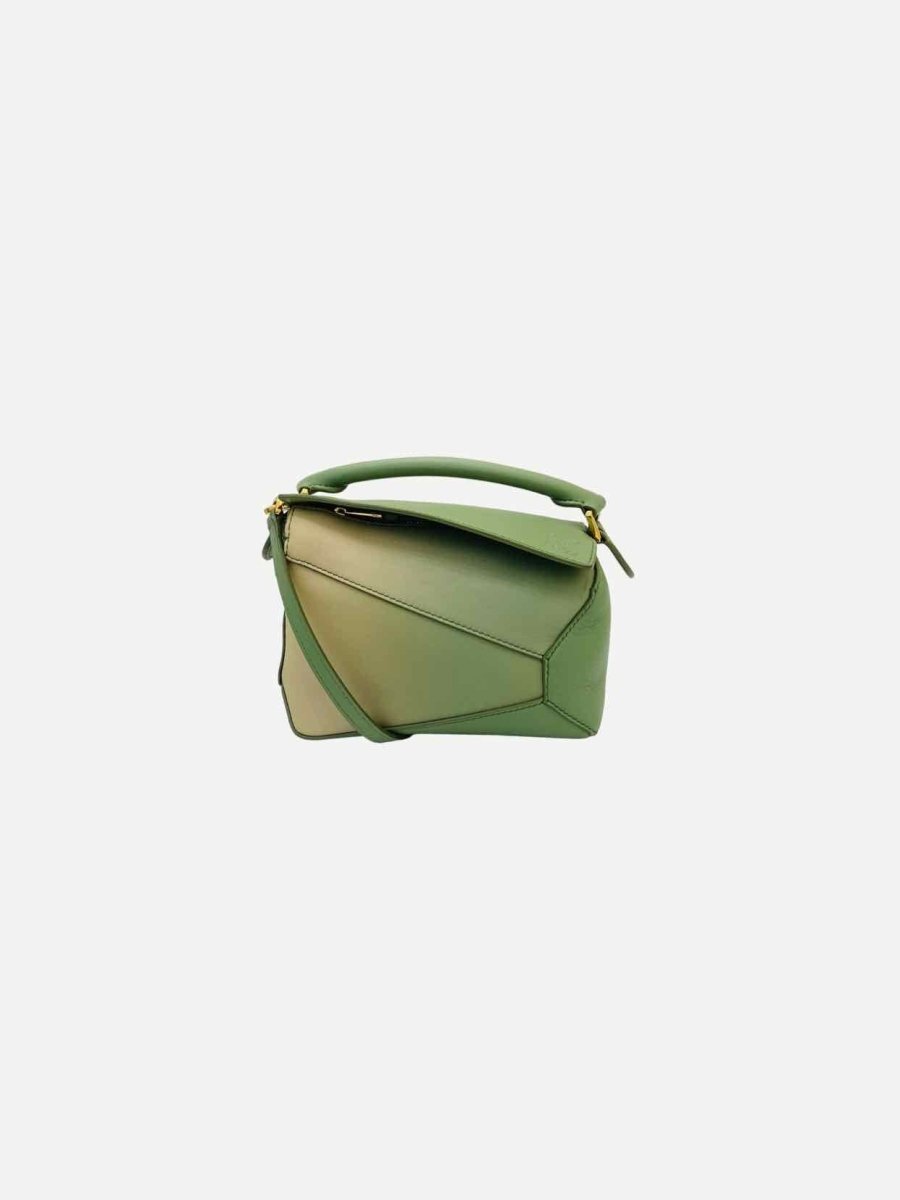 Pre - loved LOEWE Paula's Ibiza Green Crossbody at Reems Closet