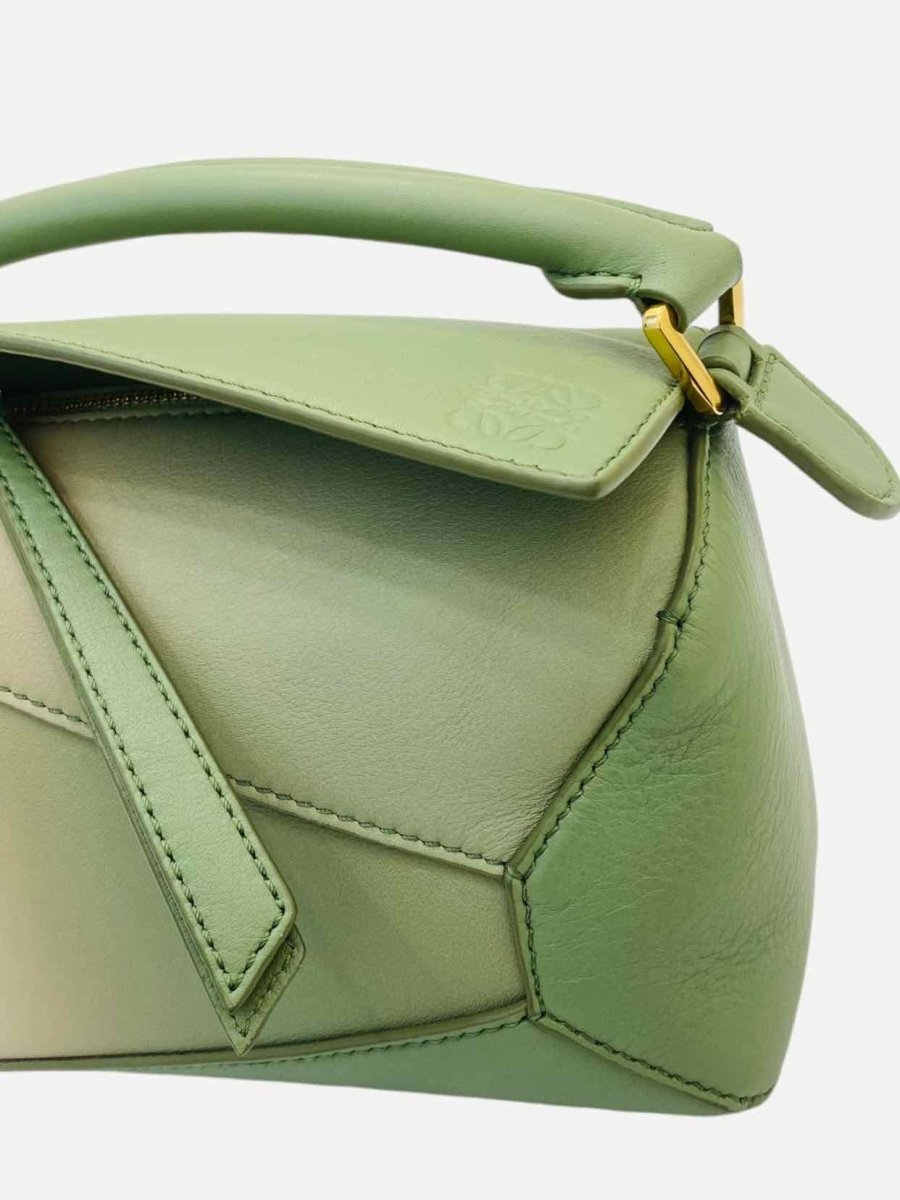 Pre - loved LOEWE Paula's Ibiza Green Crossbody at Reems Closet