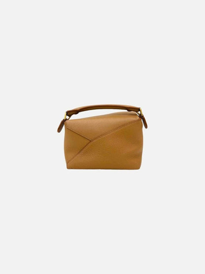 Pre - loved LOEWE Puzzle Beige Shoulder Bag at Reems Closet