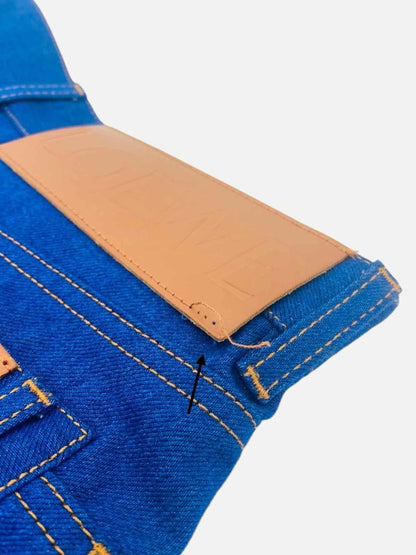 Pre - loved LOEWE Trompe L'oeil Blue Double Waist Jeans at Reems Closet