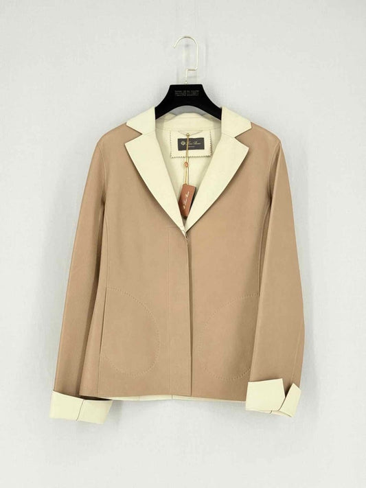 Pre - loved LORO PIANA Aubrey Brown Size US 2 Jacket at Reems Closet