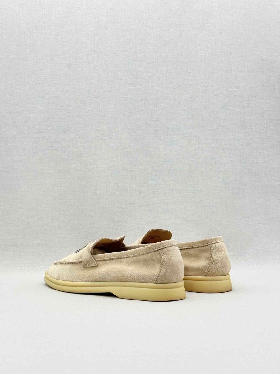 Pre-loved LORO PIANA Beige Size EU 38.5 Loafers at Reems Closet