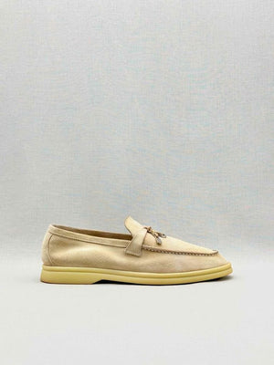 Pre-loved LORO PIANA Beige Size EU 38.5 Loafers at Reems Closet