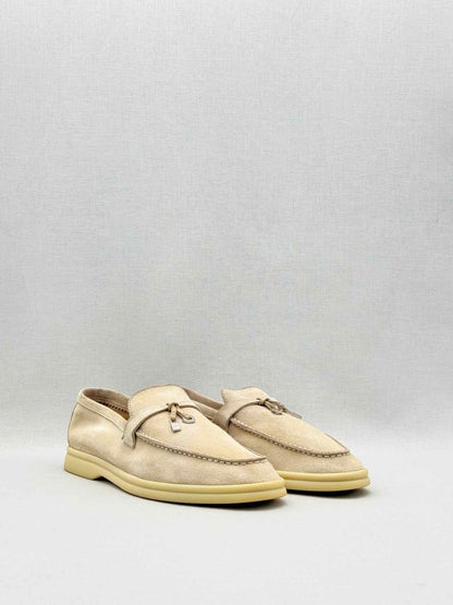 Pre-loved LORO PIANA Beige Size EU 38.5 Loafers at Reems Closet