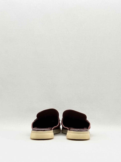 Pre - loved LORO PIANA Burgundy Size EU 39.5 Mules at Reems Closet