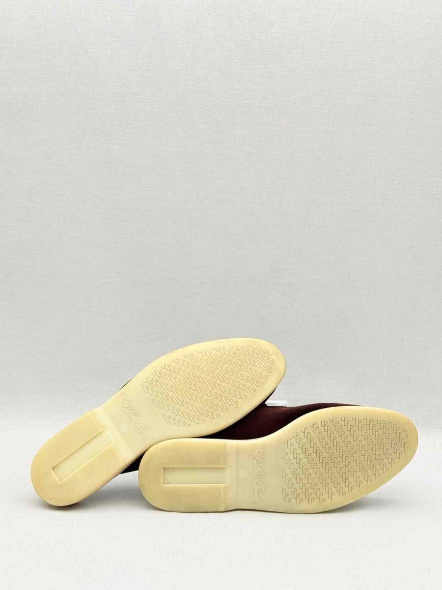 Pre - loved LORO PIANA Burgundy Size EU 39.5 Mules at Reems Closet