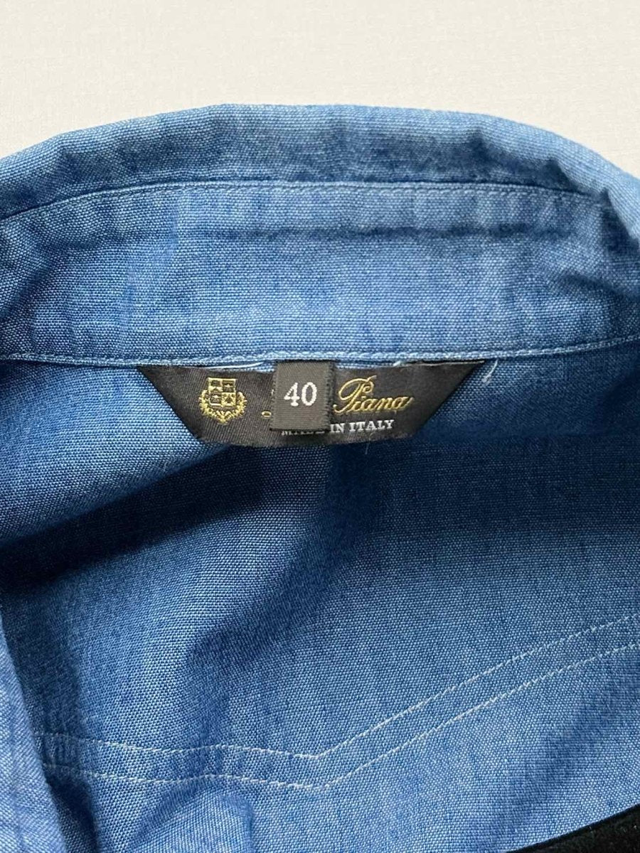 Pre-loved LORO PIANA Chambray Blue Size US 4 Shirt at Reems Closet