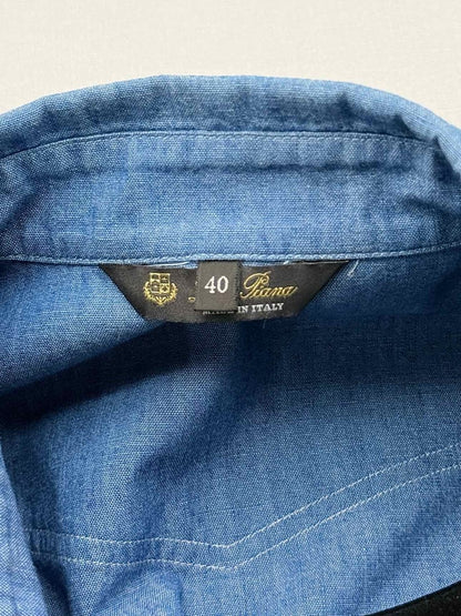 Pre-loved LORO PIANA Chambray Blue Size US 4 Shirt at Reems Closet
