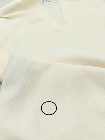 Pre - loved LORO PIANA Cream Size Small Midi Dress at Reems Closet