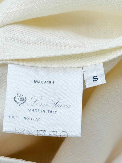 Pre - loved LORO PIANA Cream Size Small Midi Dress at Reems Closet