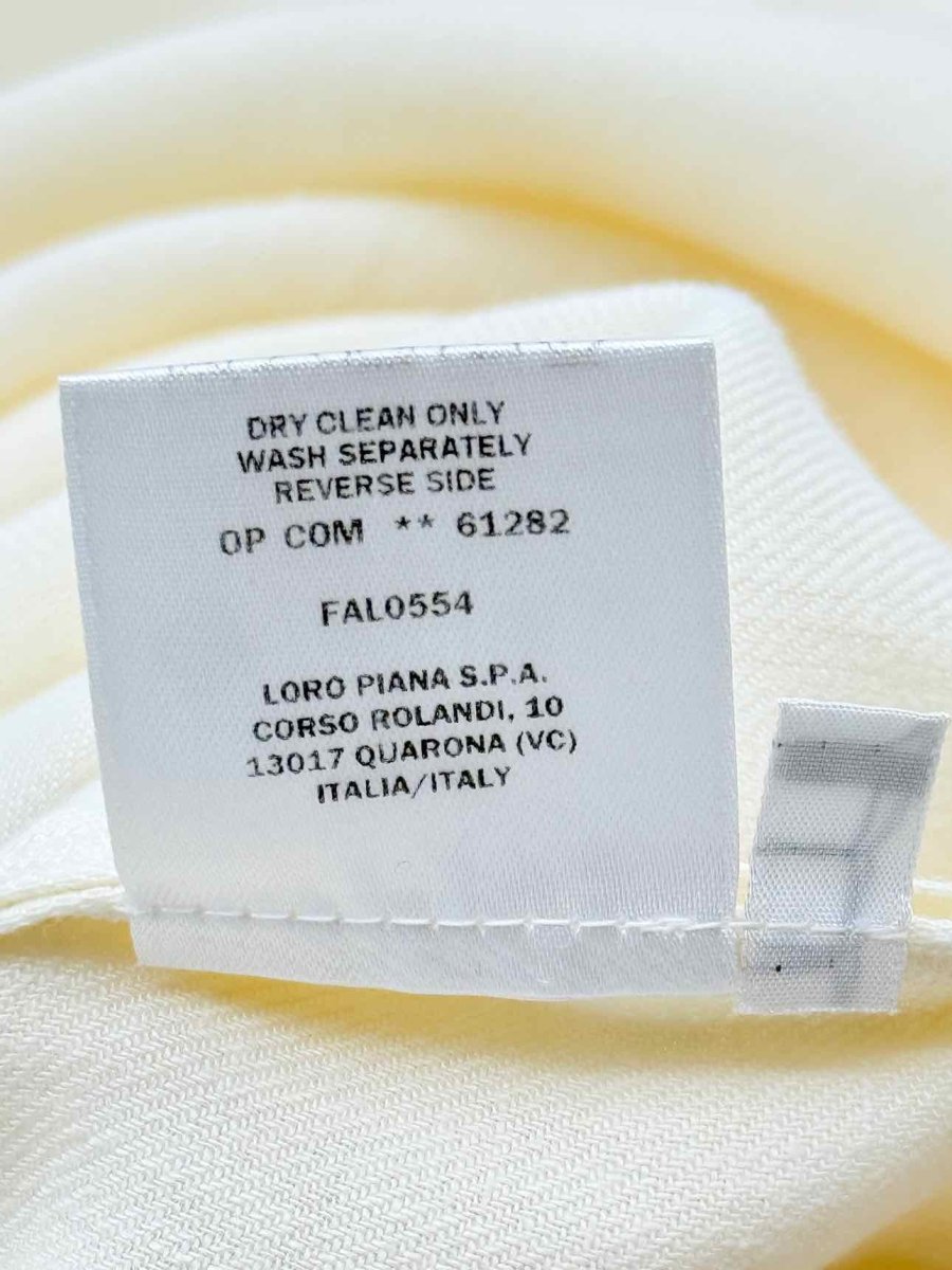 Pre - loved LORO PIANA Cream Size Small Midi Dress at Reems Closet