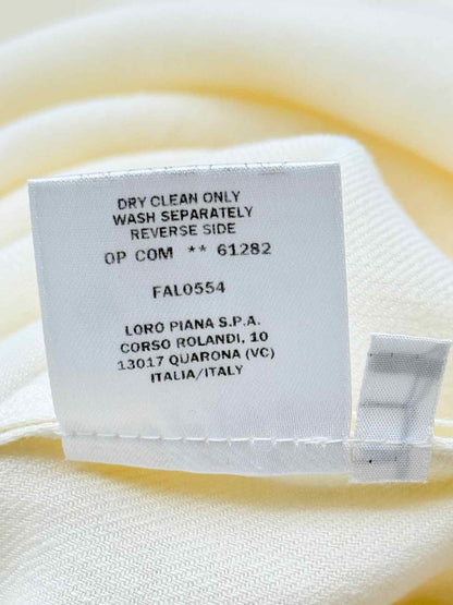 Pre - loved LORO PIANA Cream Size Small Midi Dress at Reems Closet