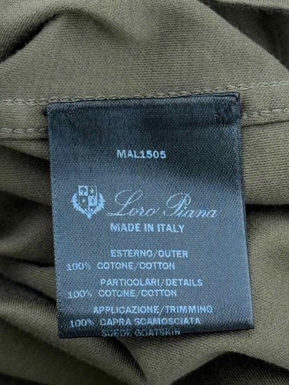 Pre - loved LORO PIANA Khaki Printed Size Small T-shirt at Reems Closet