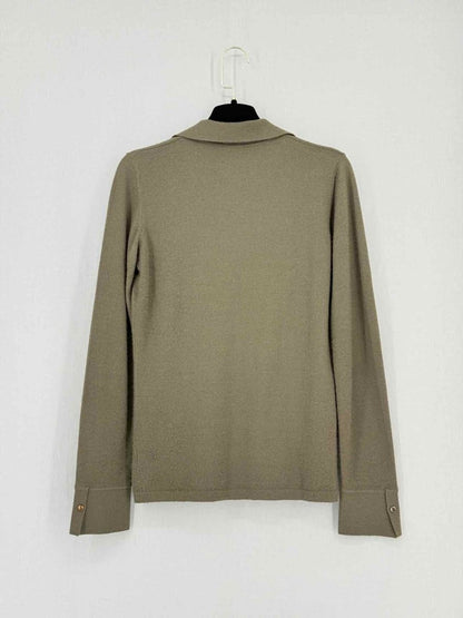 Pre - loved LORO PIANA Khaki Size US 8 Sweater at Reems Closet