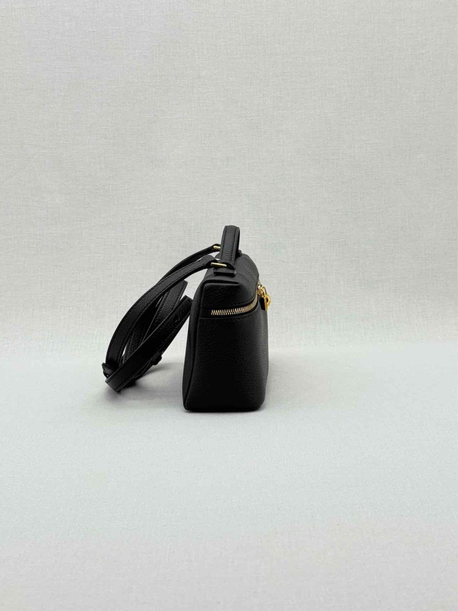 Pre - loved LORO PIANA L19 Black Pouch at Reems Closet