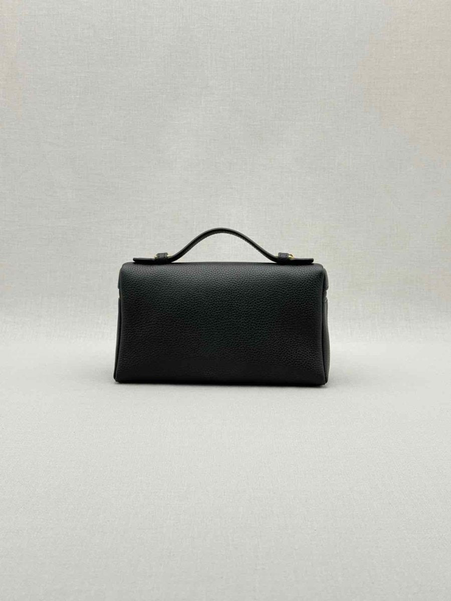 Pre - loved LORO PIANA L19 Black Pouch at Reems Closet