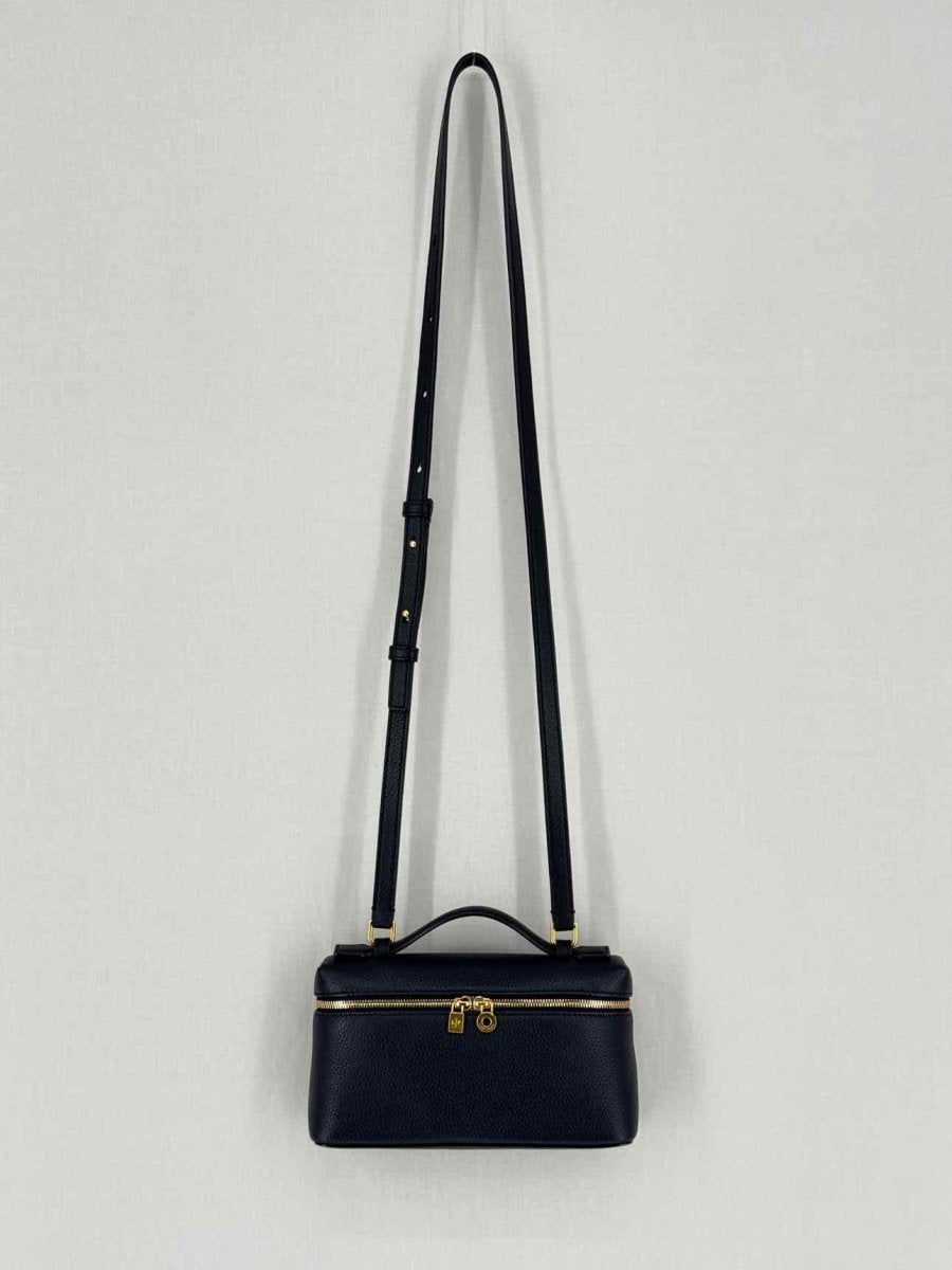 Pre - loved LORO PIANA L19 Black Pouch at Reems Closet