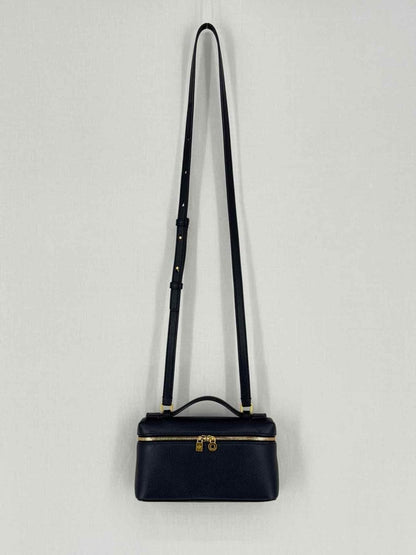 Pre - loved LORO PIANA L19 Black Pouch at Reems Closet