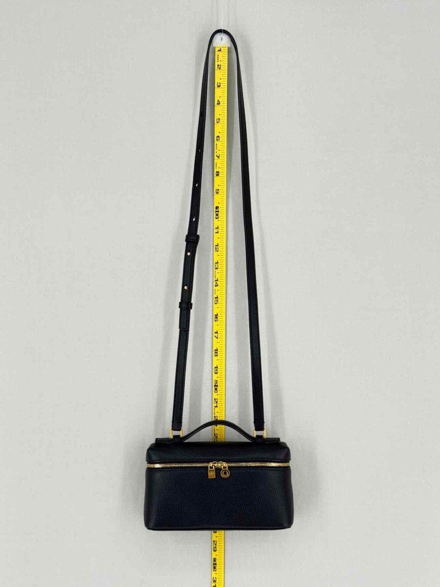 Pre - loved LORO PIANA L19 Black Pouch at Reems Closet