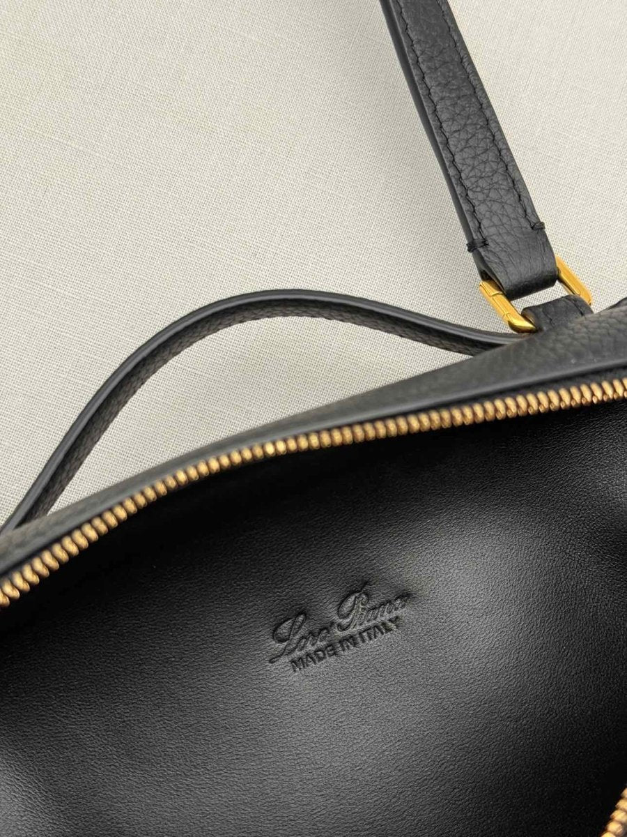 Pre - loved LORO PIANA L19 Black Pouch at Reems Closet