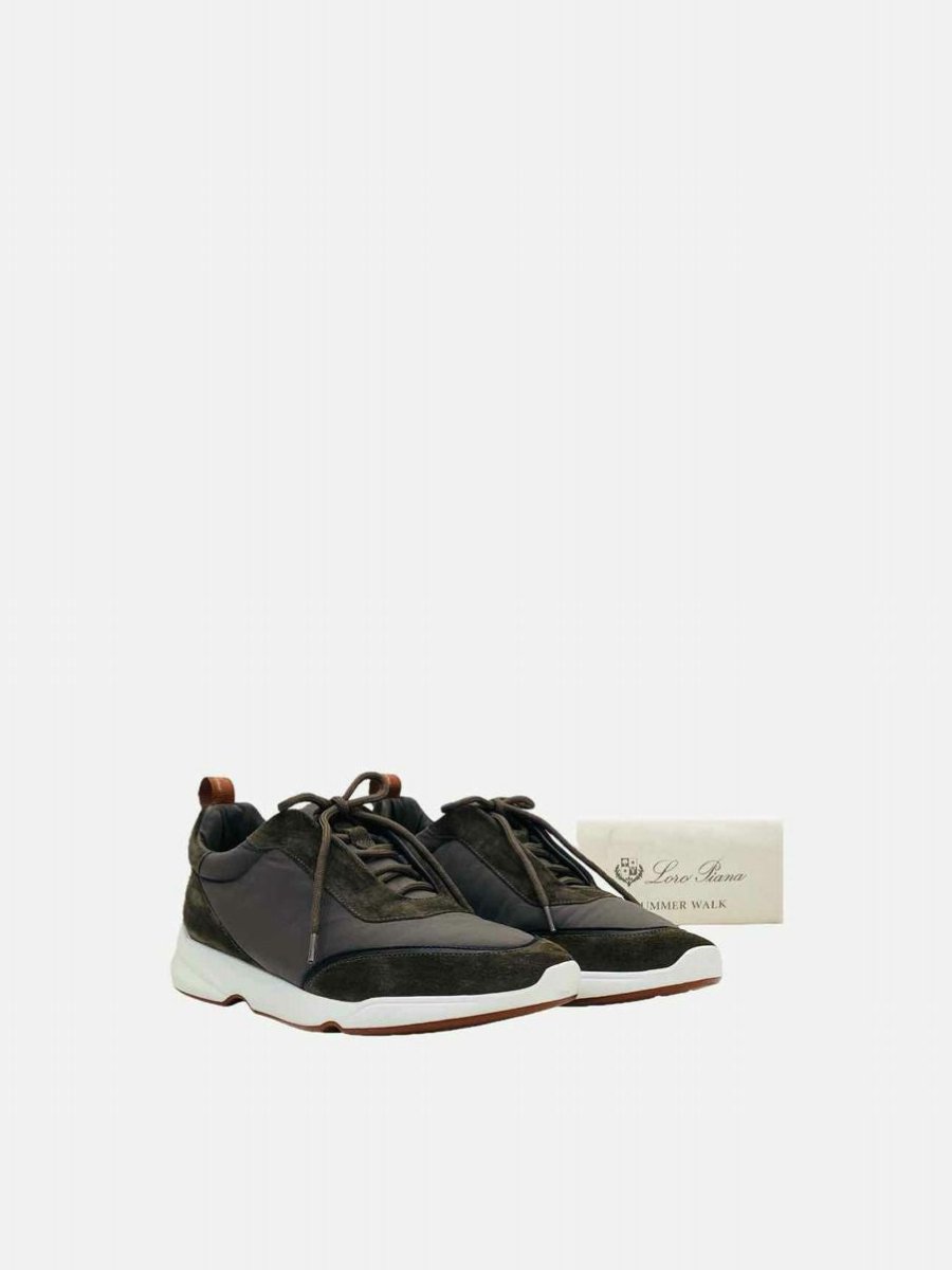 Pre-loved LORO PIANA Modular Walk Cellar Brown Sneakers from Reems Closet
