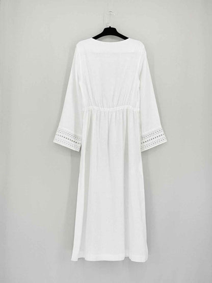 Pre-loved LORO PIANA Norlia White Size US 6 Midi Dress at Reems Closet