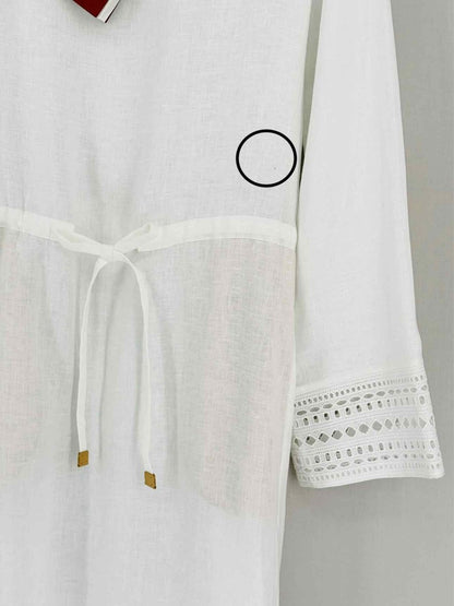 Pre-loved LORO PIANA Norlia White Size US 6 Midi Dress at Reems Closet